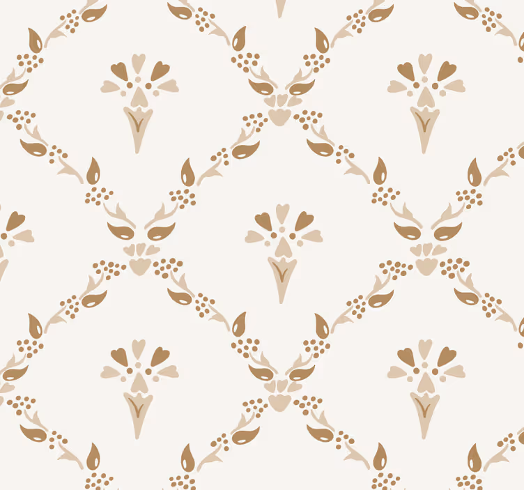 Rollo fenster beige mit hexagonalem blumenmuster - TenStickers
