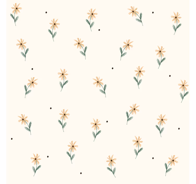 Rollo fenster rosa mit gelben gänseblümchen - TenStickers