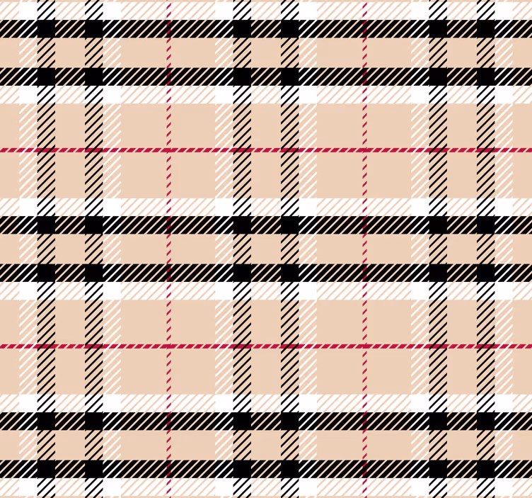 Rollo fenster rosa im burberry tartan design - TenStickers