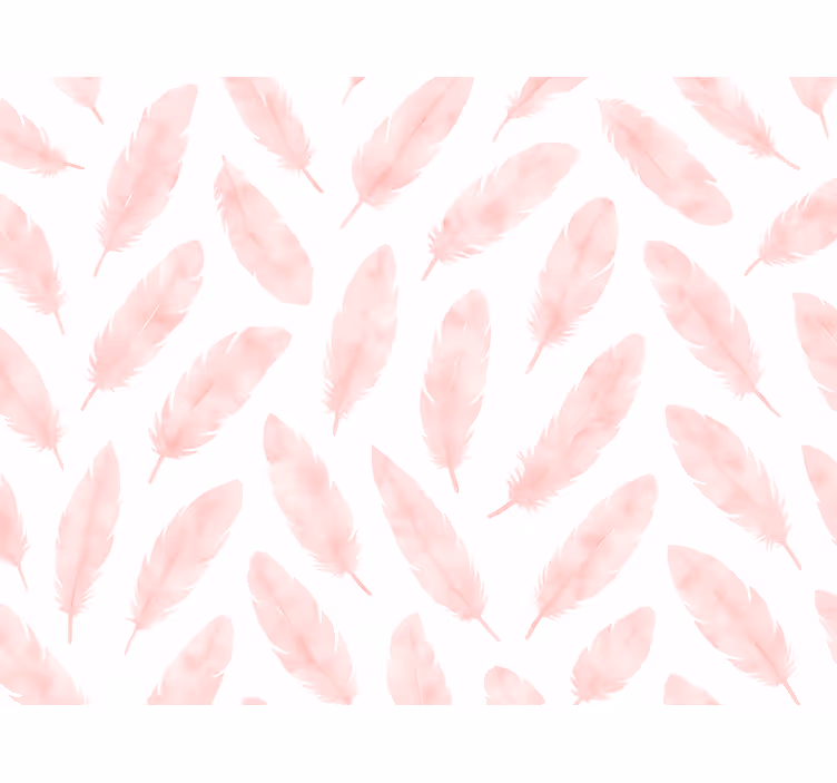 Rollo fenster rosa mit pinkem federdesign - TenStickers