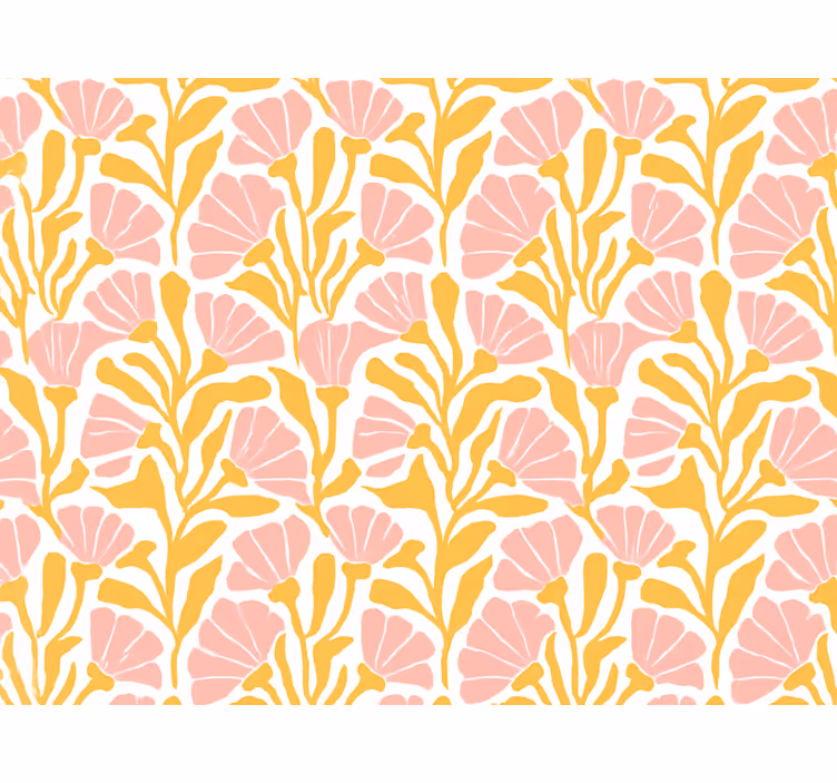 Rollo fenster rosa mit modernem bunten blumenmuster - TenStickers
