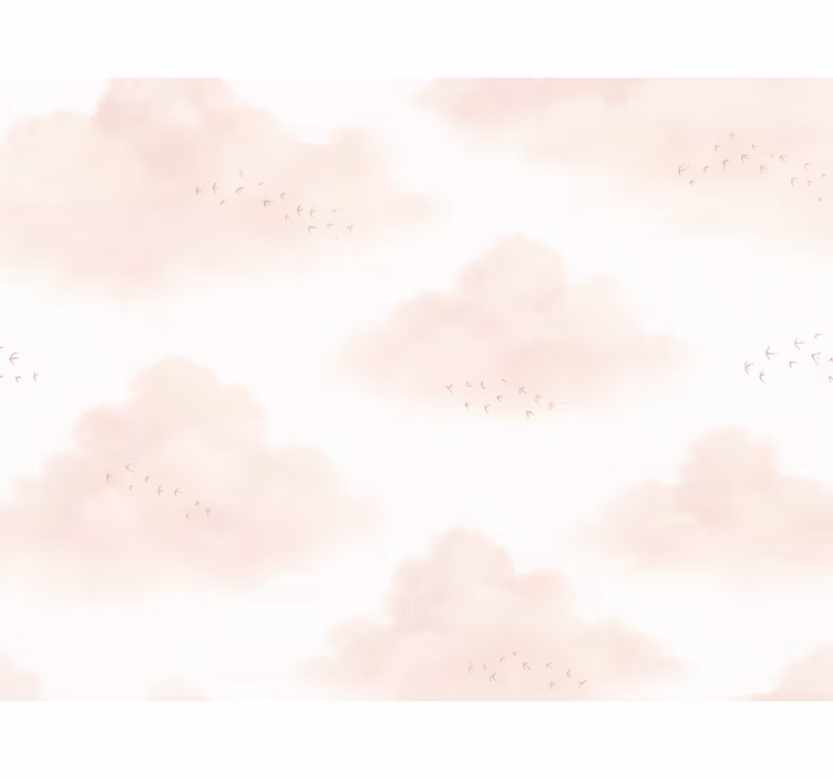 Rollo fenster rosa mit pinken wolken - TenStickers