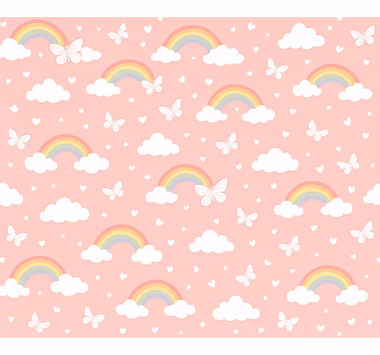 Rollo fenster rosa im pinken regenbogen design - TenStickers