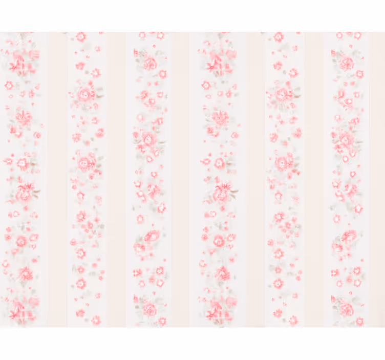 Rollo fenster rosa mit pinken retro blumenstreifen - TenStickers