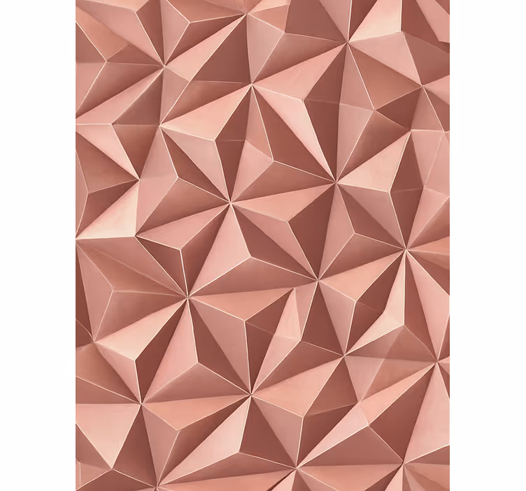 Rollo fenster rosa mit roségoldenem geometrischem foil - TenStickers