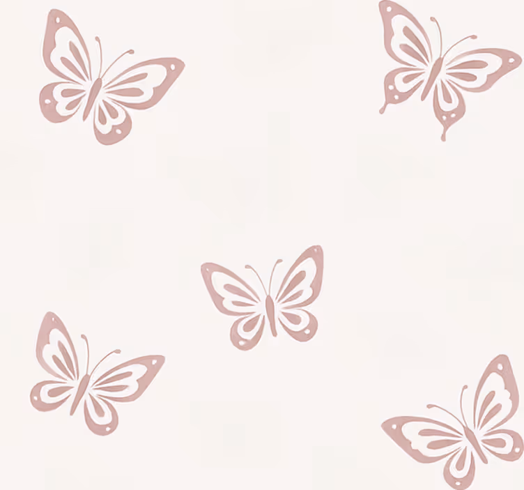Rollo fenster rosa mit verspieltem schmetterling - TenStickers