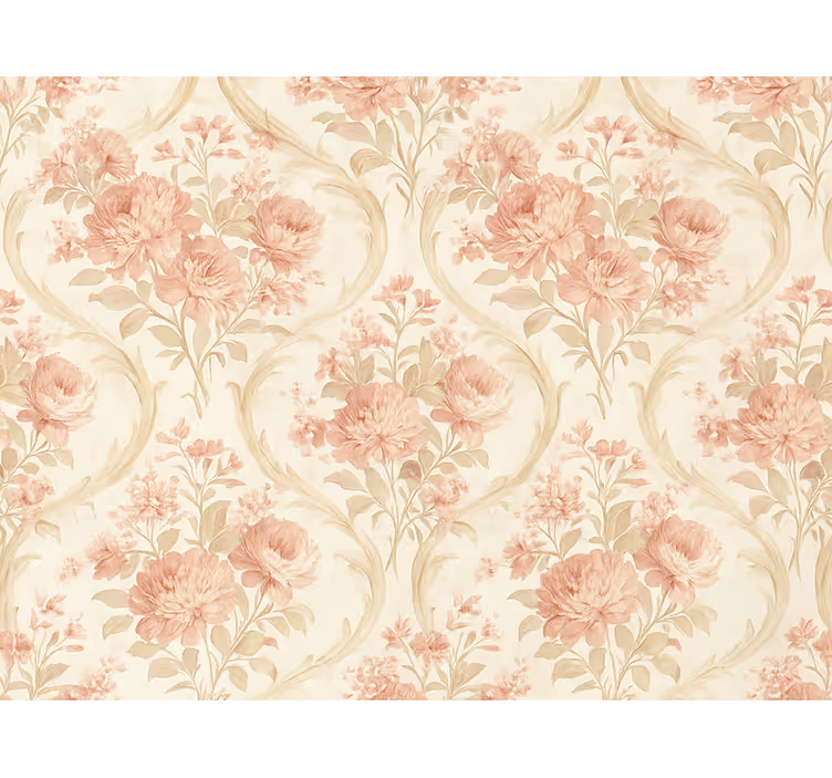 Rollo fenster rosa im vintage blumen design - TenStickers