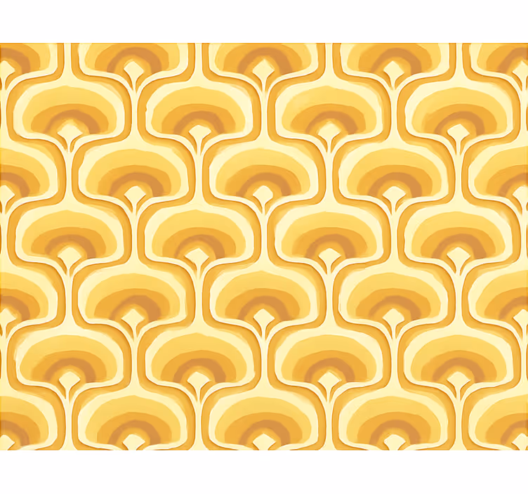 Rollo fenster gelb mit retro gelb muster - TenStickers