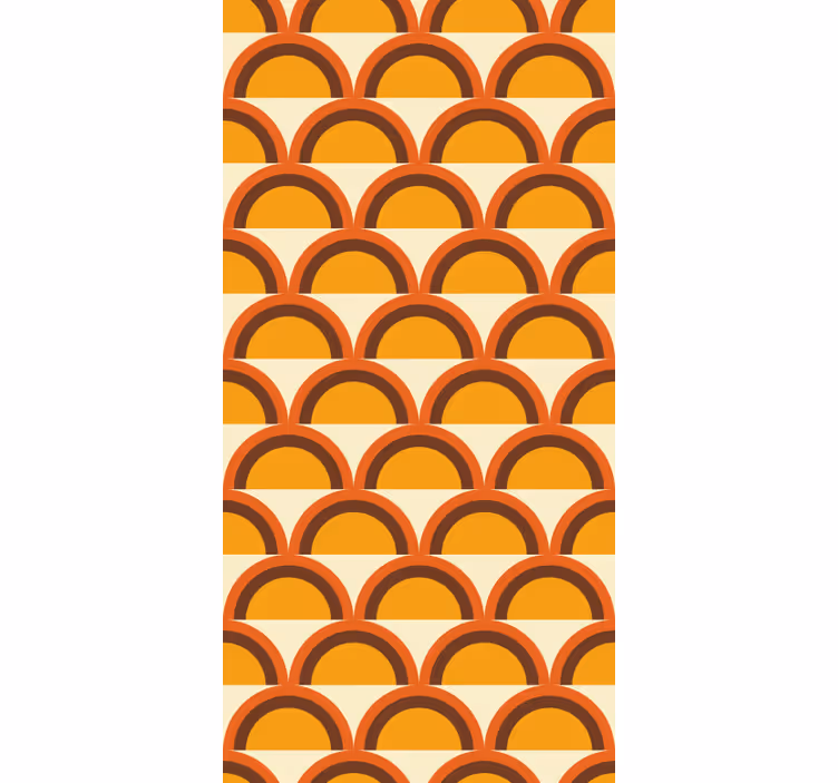 Rollo fenster gelb 70er jahre sonnenuntergang bögen - TenStickers