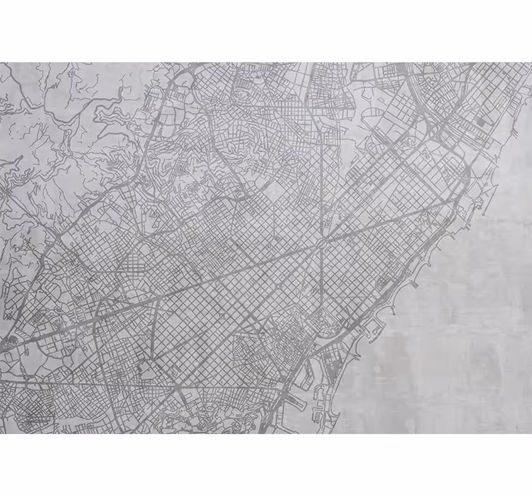 Rollo fenster küche stadtplan von barcelona - TenStickers