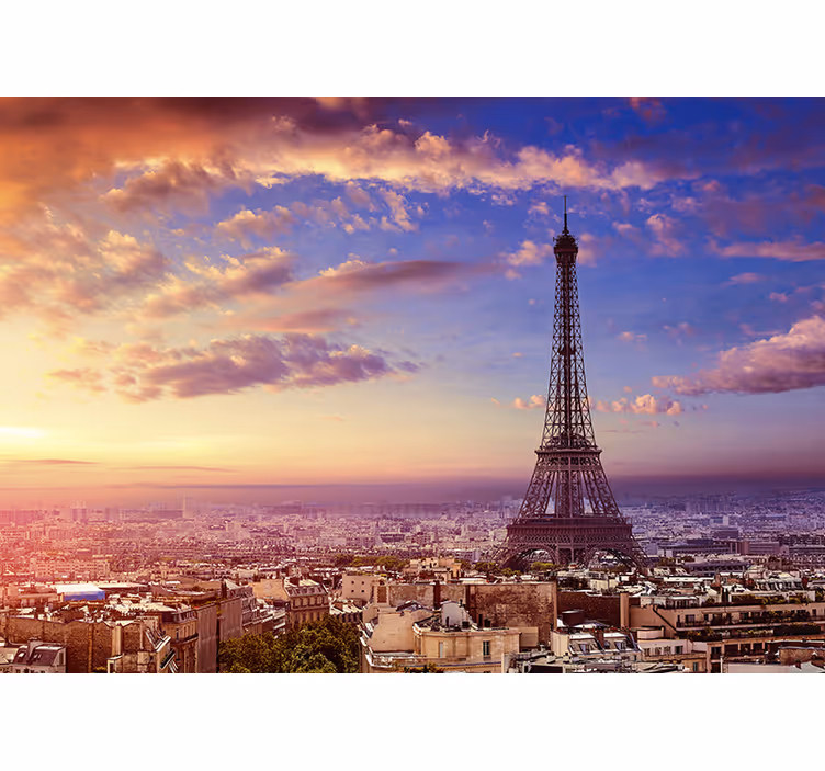 Rollo fenster küche mit blick auf paris - TenStickers
