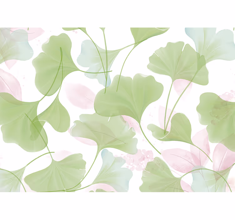 Rollo fenster küche mit glamourösen aquarell ginkgo-blättern - TenStickers