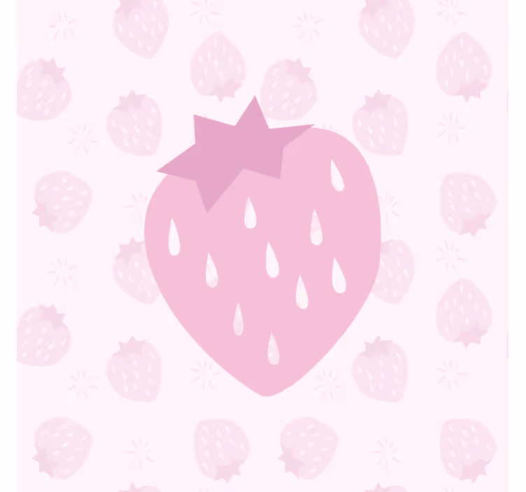 Rollo fenster küche mit erdbeermuster auf pink - TenStickers