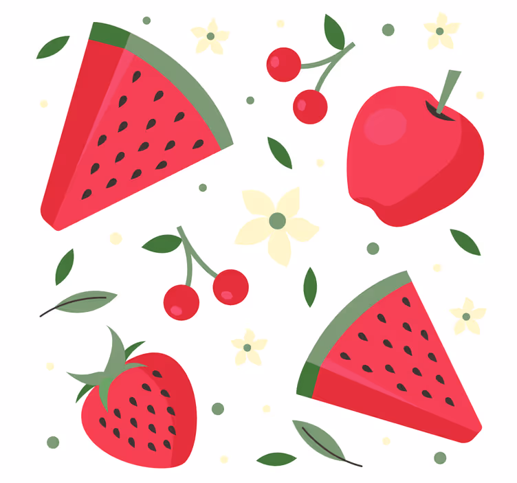 Rollo fenster küche mit verschiedenen obstmustern - TenStickers