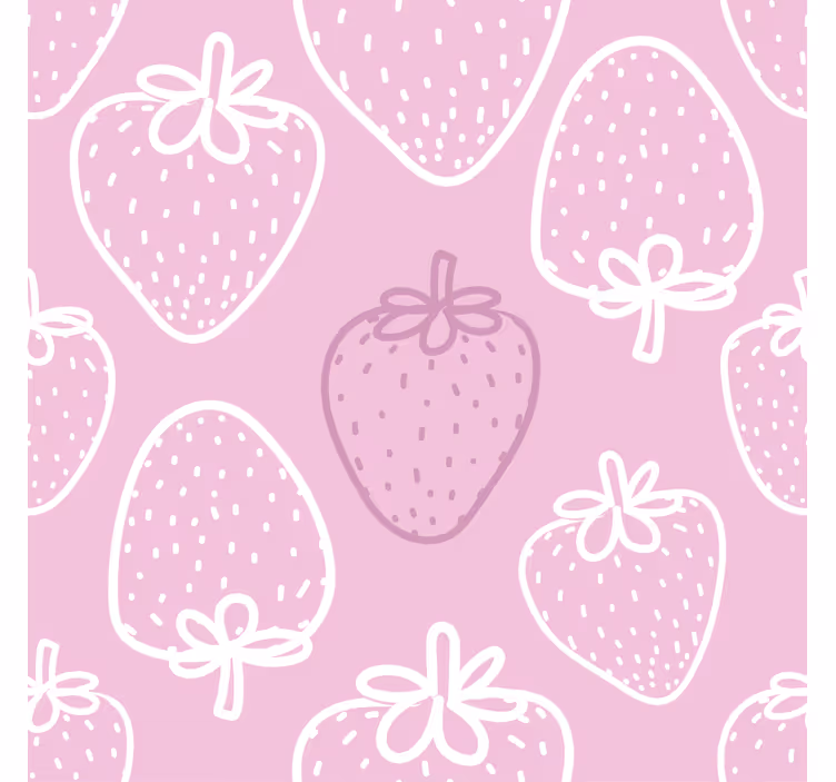 Rollo fenster küche nahtloses pinkes erdbeer geschenkpapier - TenStickers