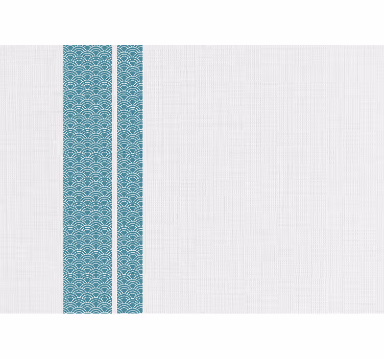 Rollo fenster weiß mit minimalistischen blauen streifen - TenStickers