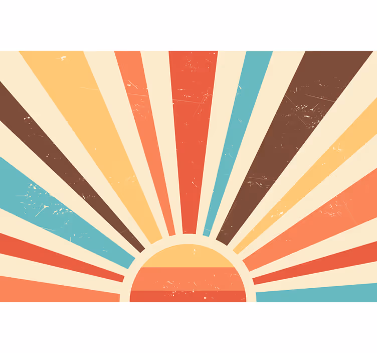Rollo fenster wohnzimmer abstract vintage sonnenuntergang - TenStickers