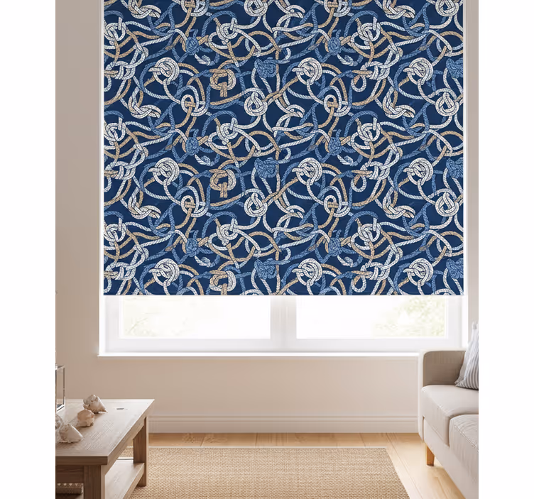 Rollo fenster wohnzimmer seemannsknoten - TenStickers