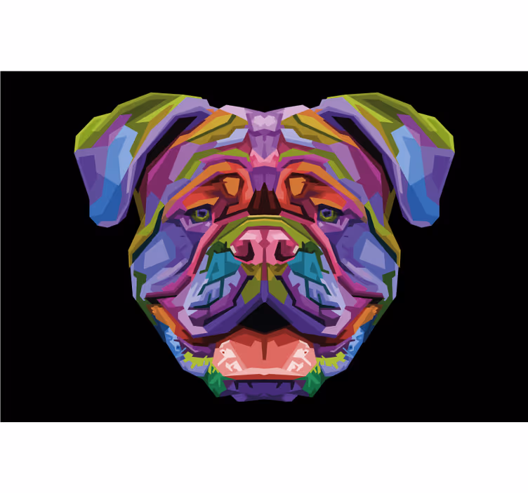 Rollo fenster wohnzimmer in bunten hunden - TenStickers