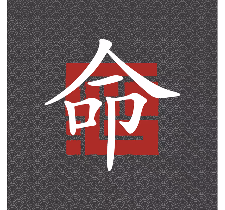 Rollo fenster wohnzimmer mit japanischen schriftzeichen - TenStickers