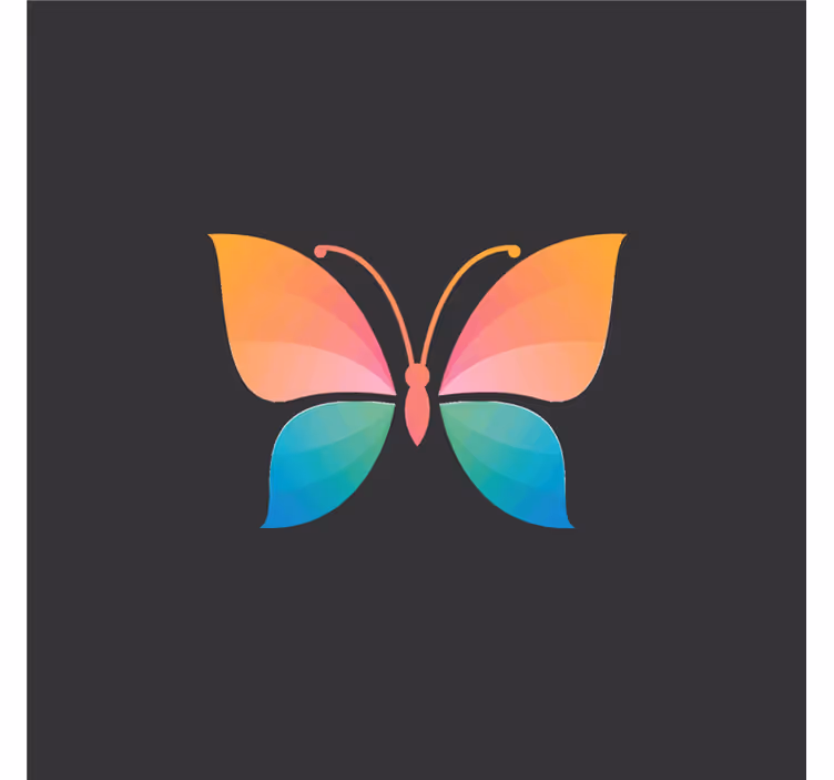 Rollo fenster wohnzimmer bunter schmetterling - TenStickers