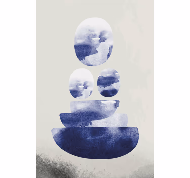 Rollo fenster wohnzimmer in blauer form - TenStickers