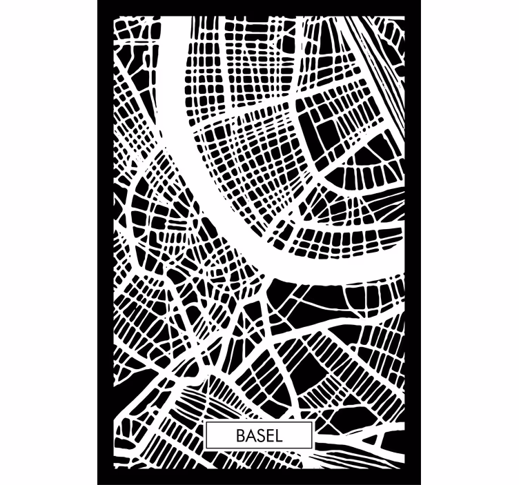 Rollo fenster wohnzimmer mit topografischer karte basel - TenStickers