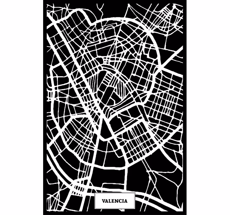 Rollo fenster wohnzimmer topografische karte valencia - TenStickers