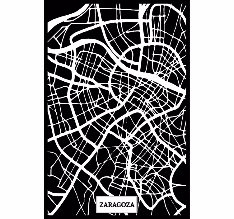 Rollo fenster wohnzimmer topographische karte zaragoza - TenStickers