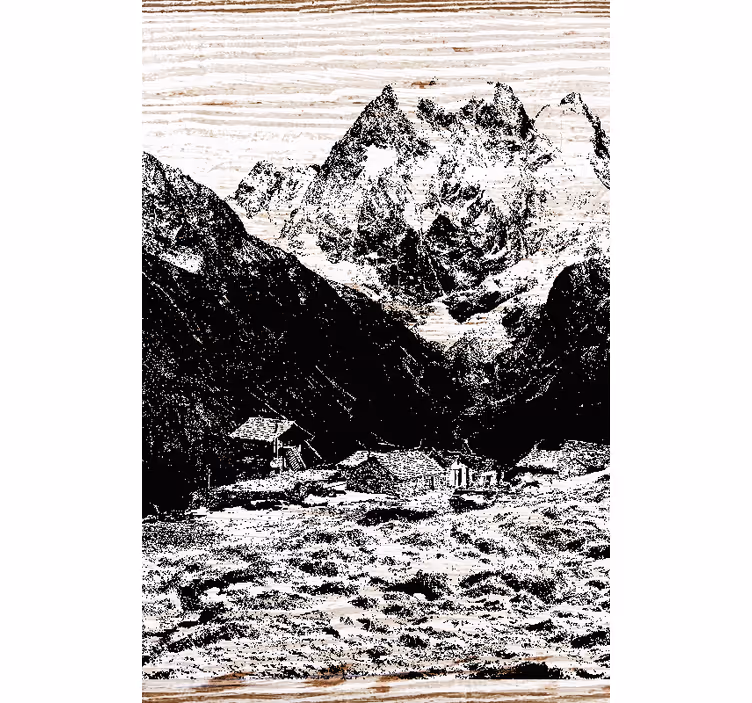 Rollo fenster wohnzimmer schweizer berge - TenStickers
