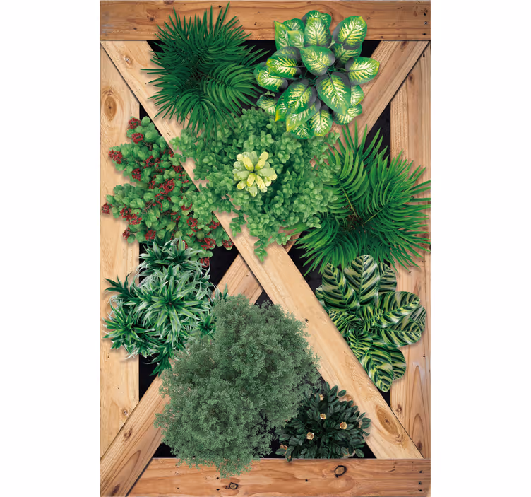 Rollo fenster wohnzimmer im rustikalen gartenstil - TenStickers
