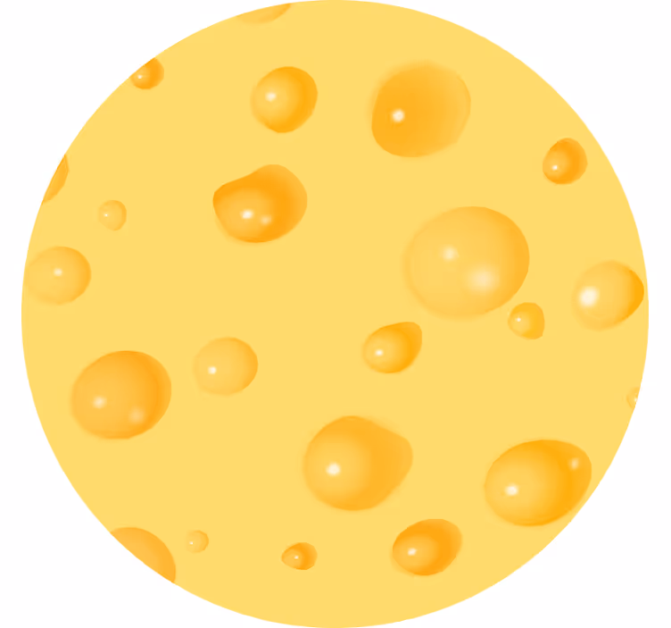 Rollo fenster gelb mit schweizer käse muster - TenStickers