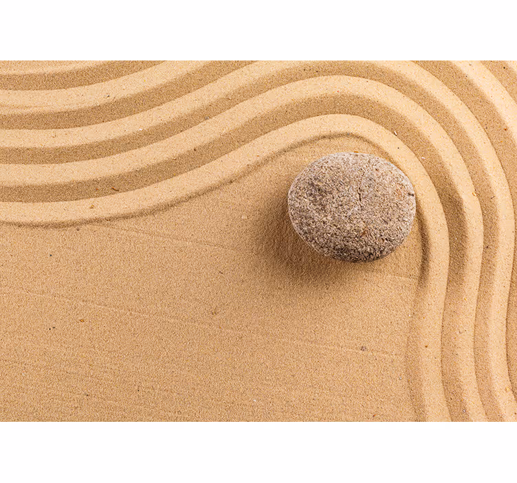 Rollo fenster beige mit strukturierter zen-kugel - TenStickers