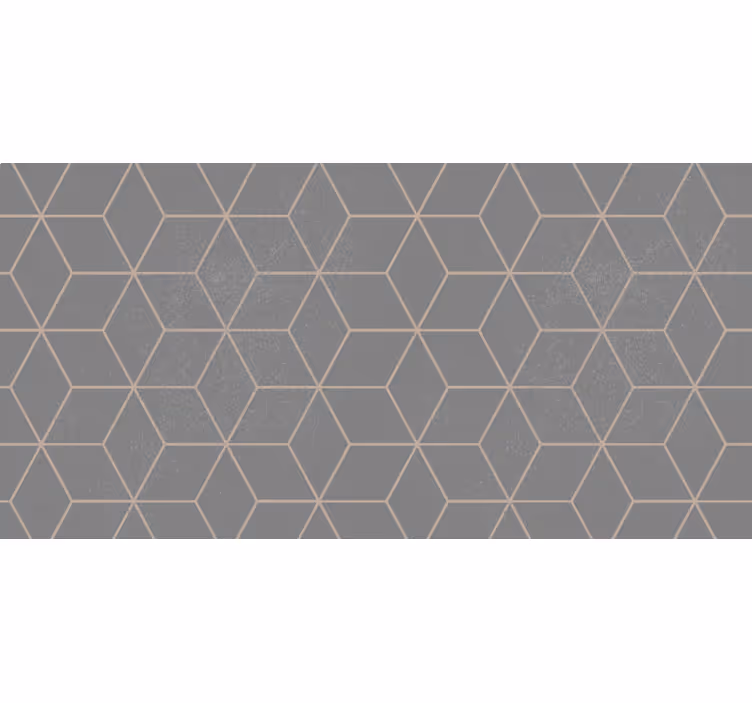 Rollo fenster grau mit geometrischem grauen sechseckmuster - TenStickers