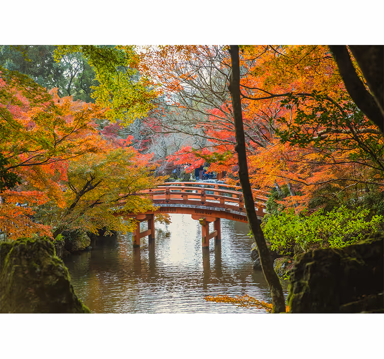 Rollo fenster wohnzimmer japanischer garten wald - TenStickers