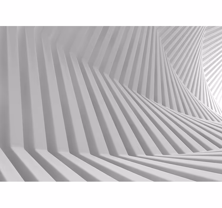 Rollo fenster wohnzimmer mit abstrakten geometrischen wellen - TenStickers
