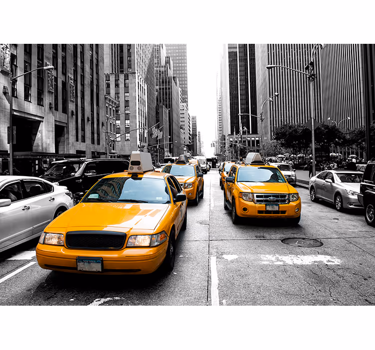 Rollo fenster wohnzimmer im new york taxi stil - TenStickers