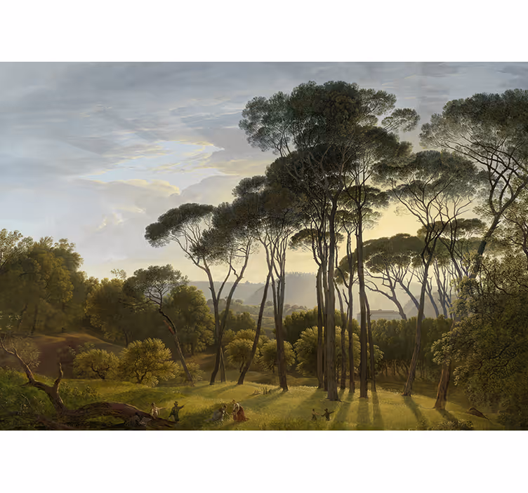 Rollo fenster wohnzimmer italienische waldlandschaft - TenStickers