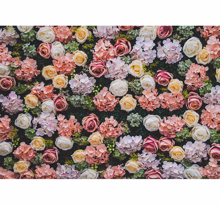 Rollo fenster wohnzimmer im vintage blumenstil - TenStickers