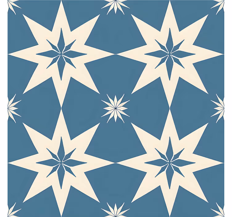 Rollo fenster blau im blauen sternen-design - TenStickers