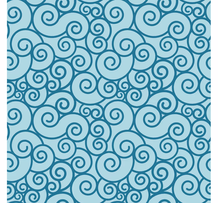 Rollo fenster blau mit wirbelndem muster - TenStickers