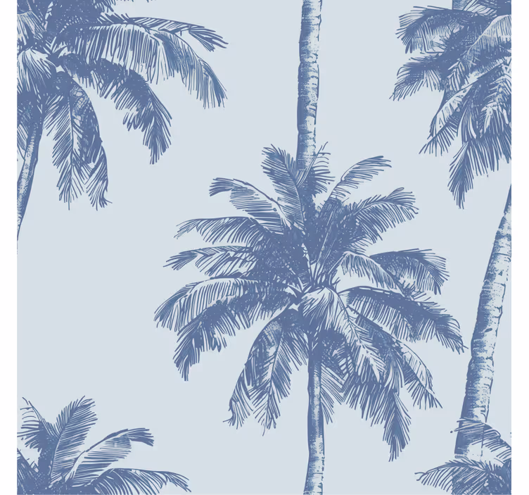 Rollo fenster blau mit palmenmuster - TenStickers