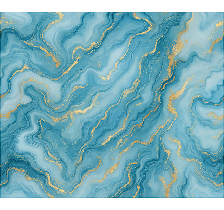 Rollo fenster blau in hellblauem marmor - TenStickers