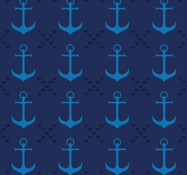 Rollo fenster blau mit marineblauen ankern - TenStickers