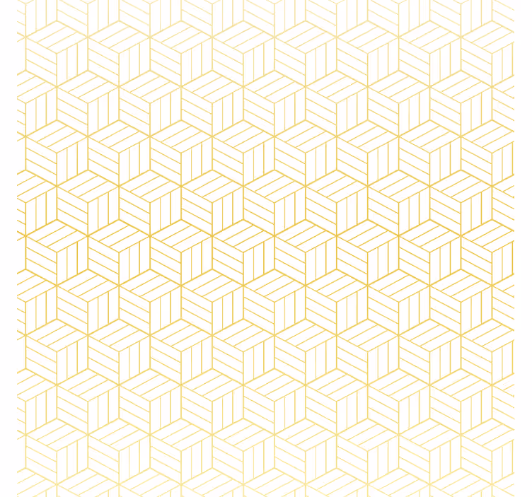 Rollo fenster modern mit geometrischen goldwürfeln - TenStickers