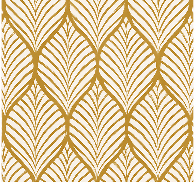 Rollo fenster modern mit goldenem geometrischen blattmotiv - TenStickers