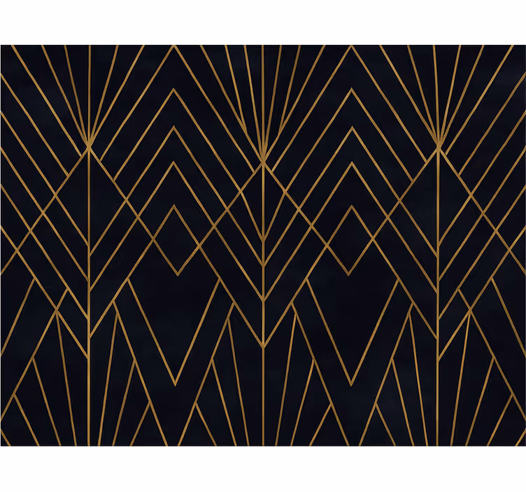 Rollo fenster modern mit eleganten goldenen figuren - TenStickers