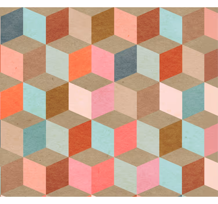 Rollo fenster modern pastell geometrisches kraftmuster - TenStickers