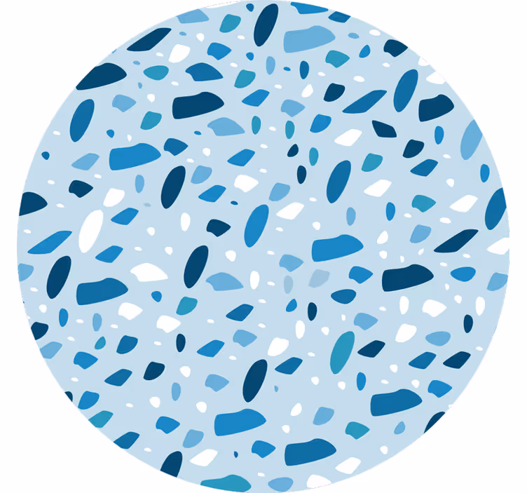 Rollo fenster blau mit blauer terrazzo-textur - TenStickers