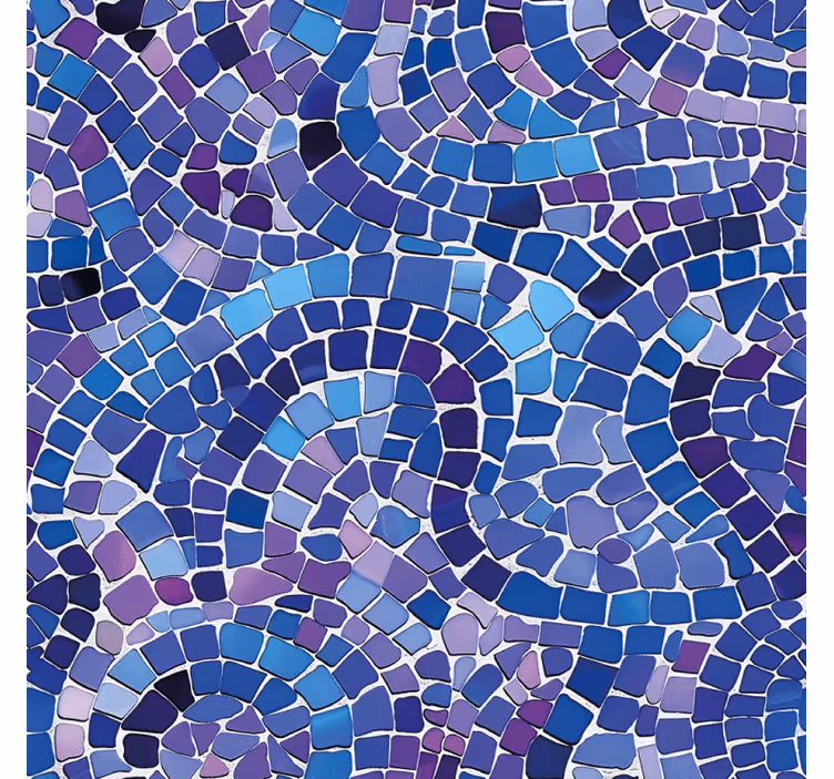 Rollo fenster blau mosaikeffekt - TenStickers
